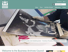 Tablet Screenshot of businessarchivescouncil.org.uk